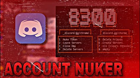 Will Nuke A Discord Account, Leaves Servers, Mass Dms And More Made By blob0005. . Discord account nuker